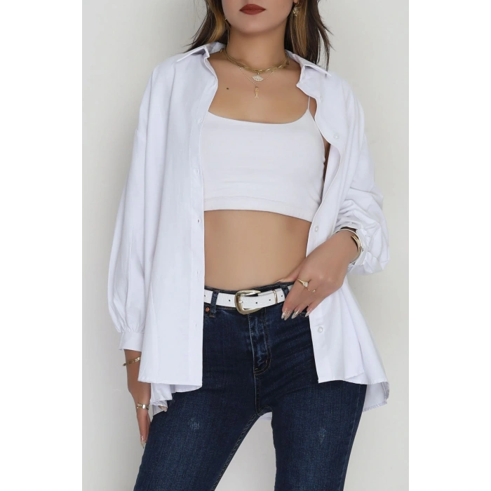 Kalp Detay Tunik Beyaz - 43562.1949.