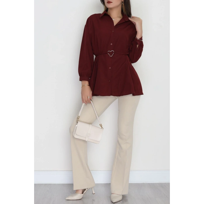 Kalp Detay Tunik Bordo - 43562.1949.