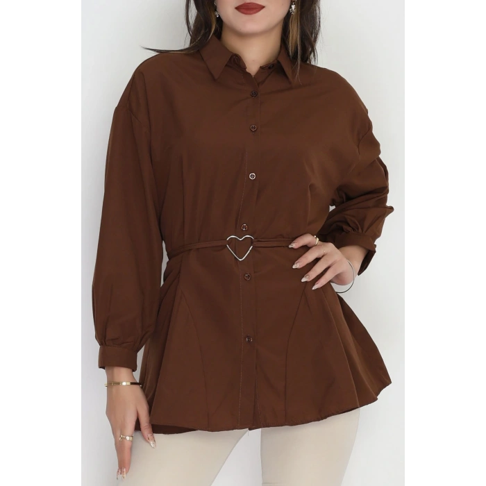 Kalp Detay Tunik Kahve - 43562.1949.