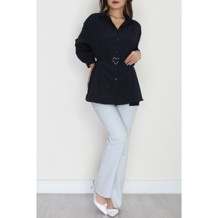 Kalp Detay Tunik Lacivert - 43562.1949.
