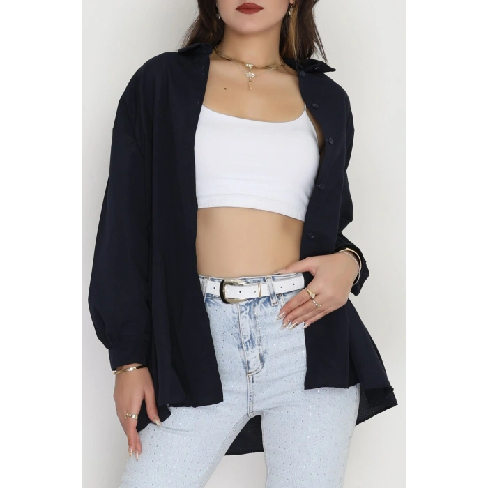 Kalp Detay Tunik Lacivert - 43562.1949.