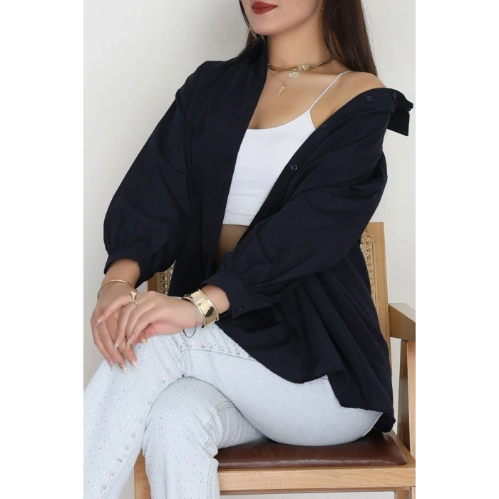 Kalp Detay Tunik Lacivert - 43562.1949.