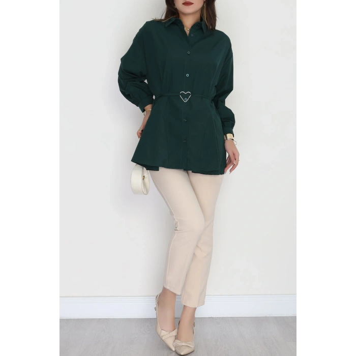 Kalp Detay Tunik Zümrüt - 43562.1949.