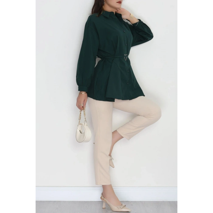 Kalp Detay Tunik Zümrüt - 43562.1949.