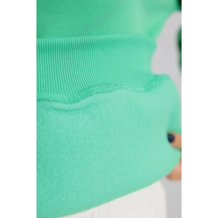 Kanguru Cepli Kapşonlu Sweat Açıkyeşil - 20960.1878.