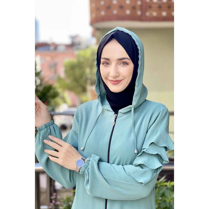 Kapişonlu Kap Çağla Yeşili