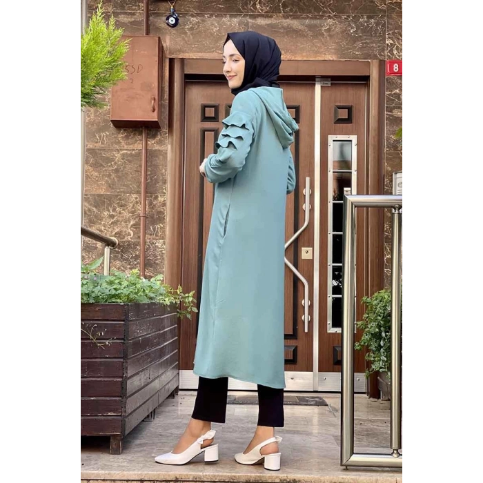 Kapişonlu Kap Çağla Yeşili