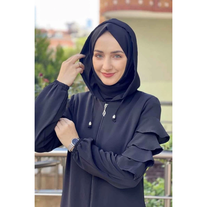 Kapişonlu Kap Siyah