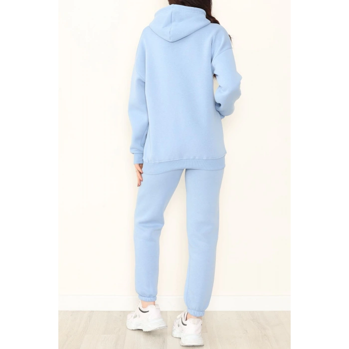 Kapşonlu 3 İplik Eşofman Takımı Bebemavi - 20965.1878.