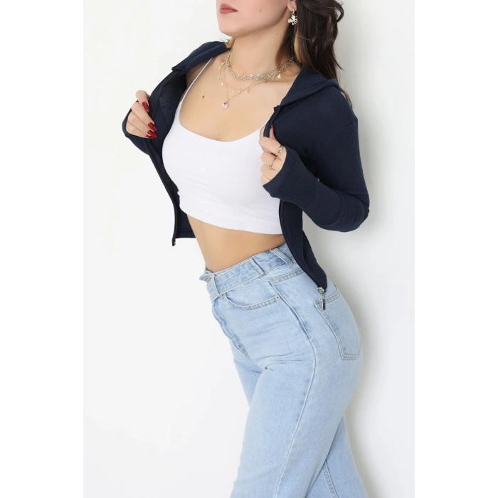 Kapşonlu Parmak Geçmeli Body Laci - 70769.1567.