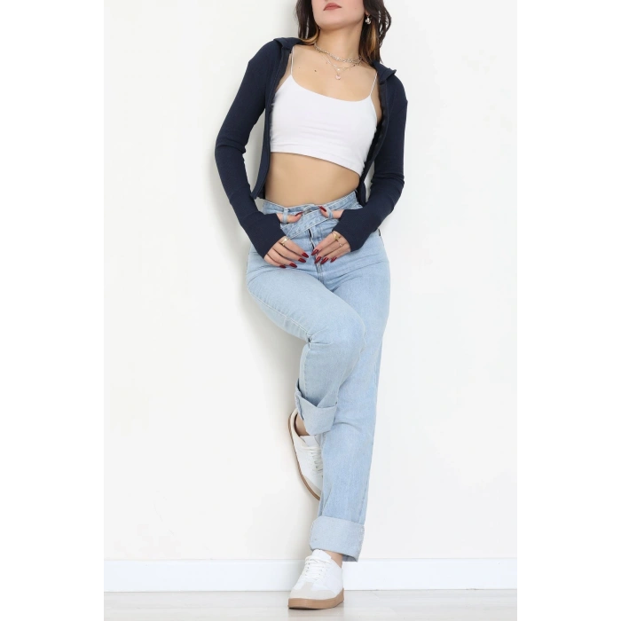 Kapşonlu Parmak Geçmeli Body Laci - 70769.1567.