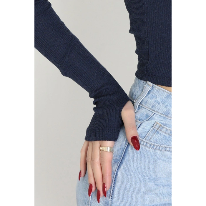 Kapşonlu Parmak Geçmeli Body Laci - 70769.1567.