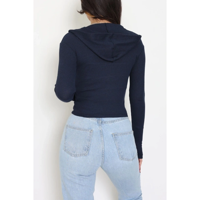 Kapşonlu Parmak Geçmeli Body Laci - 70769.1567.