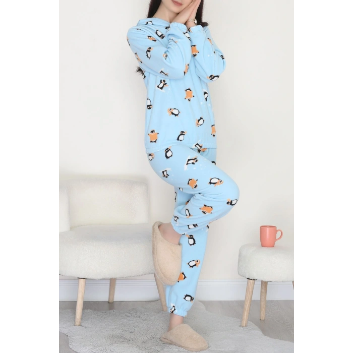 Kapşonlu Polar Takım Mavipenguen - 344.1287.