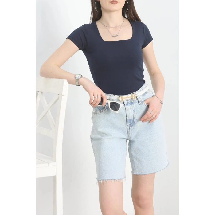 Kare Yaka Penye Tişört Laci - 21804.200.