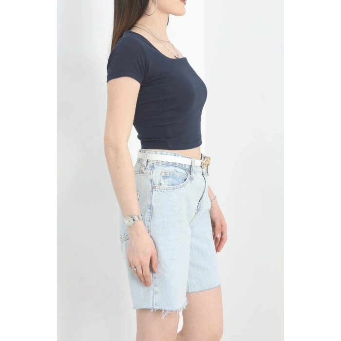 Kare Yaka Penye Tişört Laci - 21804.200.