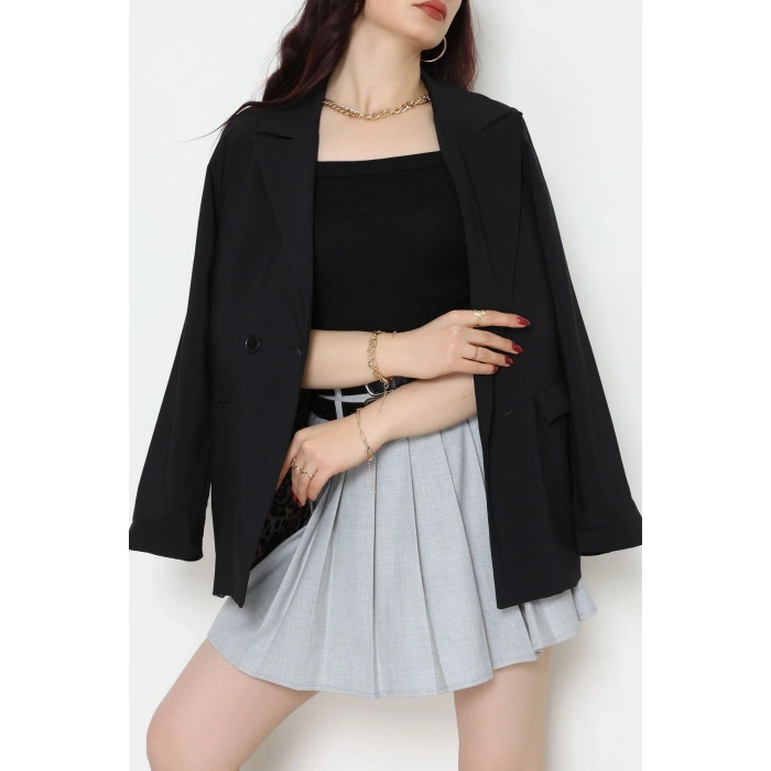 Kareyaka Kalın Askılı Ribana Atlet Siyah - 22018.200.