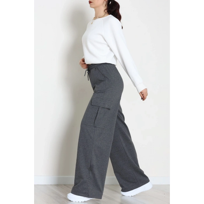 Kargo Cepli Eşofman Altı Gri - 52131.1857.