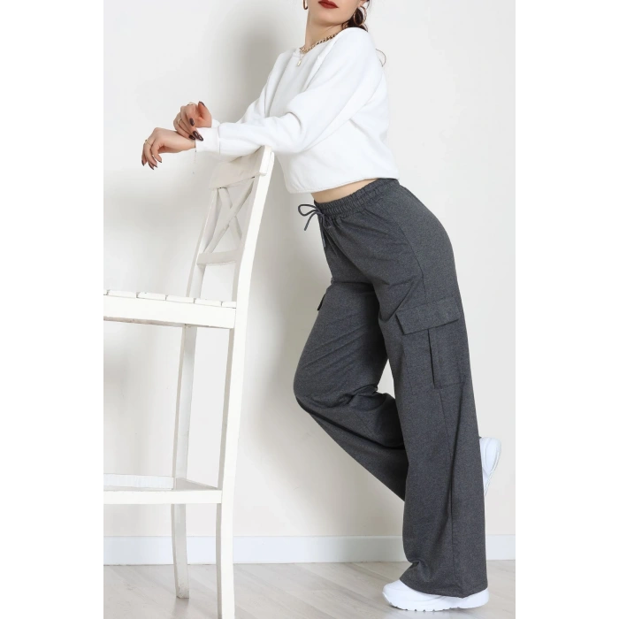 Kargo Cepli Eşofman Altı Gri - 52131.1857.