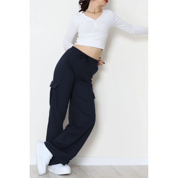 Kargo Cepli Eşofman Altı Lacivert - 52131.1857.