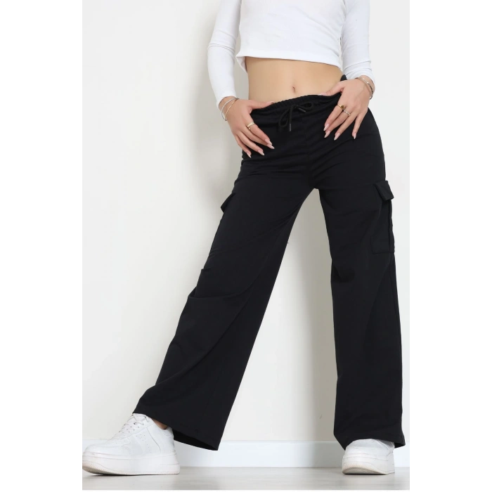 Kargo Cepli Eşofman Altı Siyah - 52131.1857.