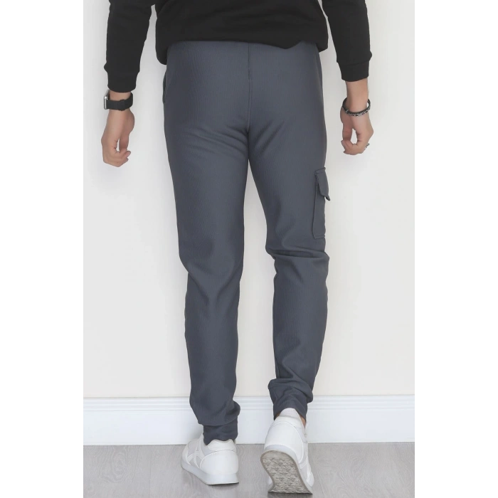 Kargo Cepli Ottoman Kumaş Erkek Eşofman Altı Antrasit - 42653.1937.