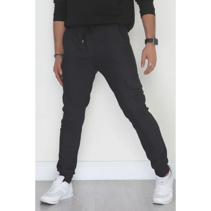 Kargo Cepli Ottoman Kumaş Erkek Eşofman Altı Antrasit - 42654.1937.