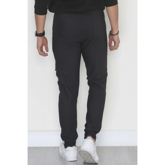 Kargo Cepli Ottoman Kumaş Erkek Eşofman Altı Antrasit - 42654.1937.