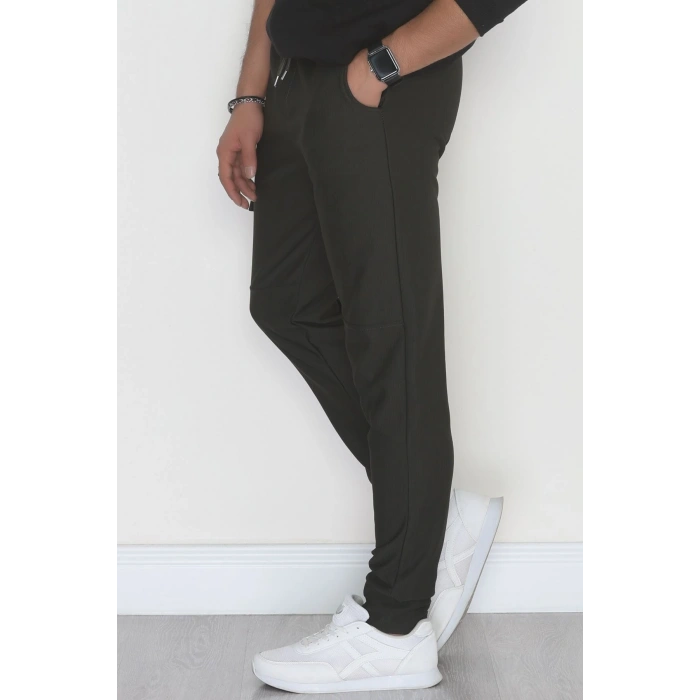 Kargo Cepli Ottoman Kumaş Erkek Eşofman Altı Haki - 42653.1937.