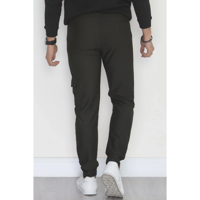 Kargo Cepli Ottoman Kumaş Erkek Eşofman Altı Haki - 42654.1937.