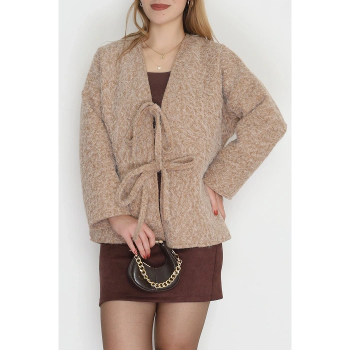 Kaşe Sakallı Tasarım Ceket Camel - 42443.1247.