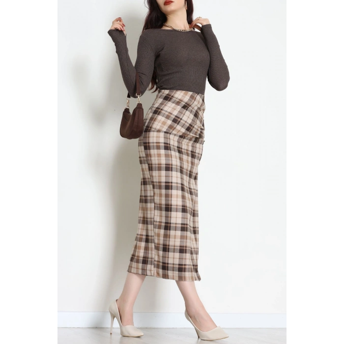 Kaşkorse Parmak Geçmeli Body Acıkahve - 55031.1567.