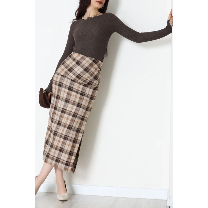 Kaşkorse Parmak Geçmeli Body Acıkahve - 55031.1567.