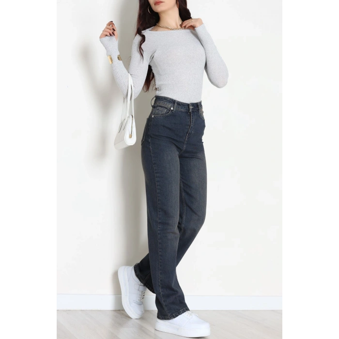 Kaşkorse Parmak Geçmeli Body Gri - 55031.1567.