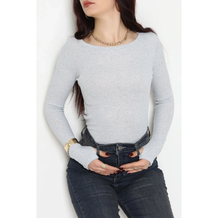 Kaşkorse Parmak Geçmeli Body Gri - 55031.1567.