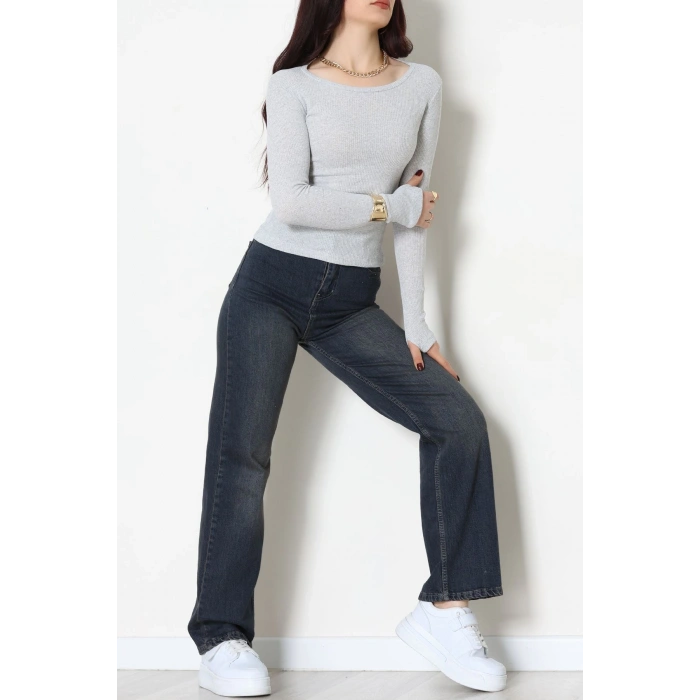 Kaşkorse Parmak Geçmeli Body Gri - 55031.1567.