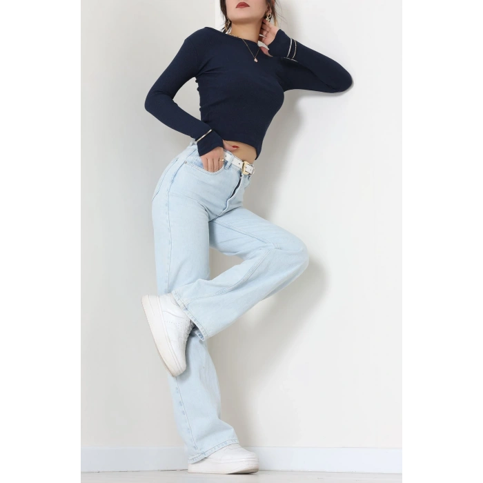 Kaşkorse Parmak Geçmeli Body Lacivert - 55031.1567.