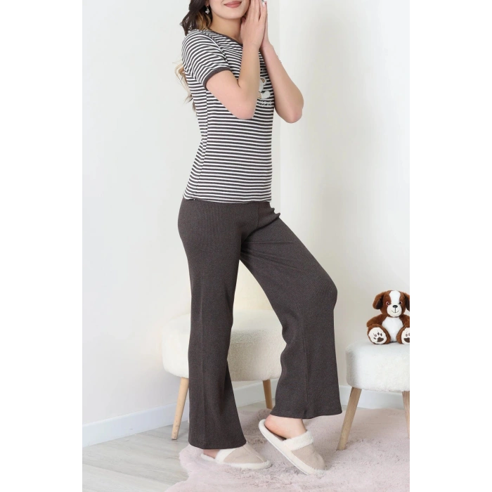 Kaşkorse Pijama Takımı Acıkahve - 52221.1567.