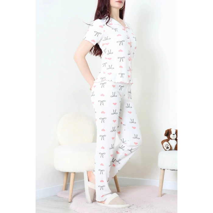 Kaşkorse Pijama Takımı Ekru - 52281.1049.