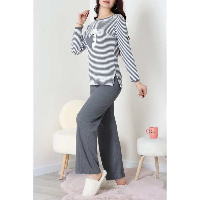 Kaşkorse Pijama Takımı Füme - 52141.1567.