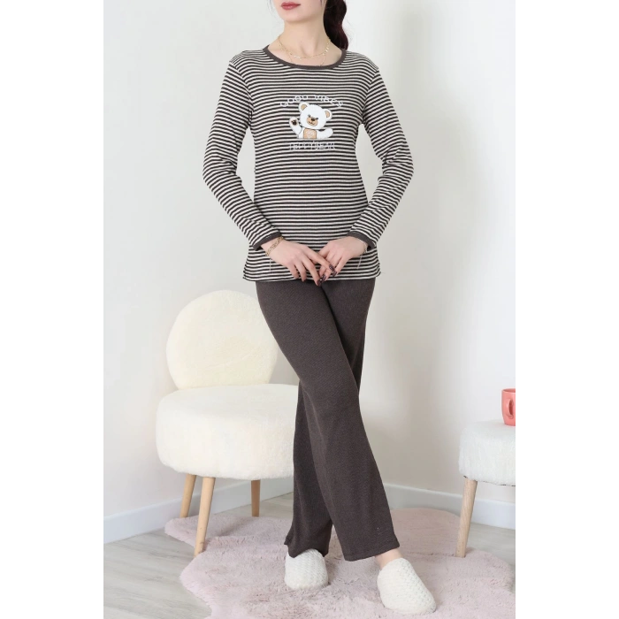 Kaşkorse Pijama Takımı Kahve - 52141.1567.