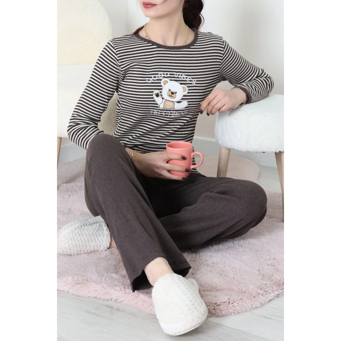 Kaşkorse Pijama Takımı Kahve - 52141.1567.