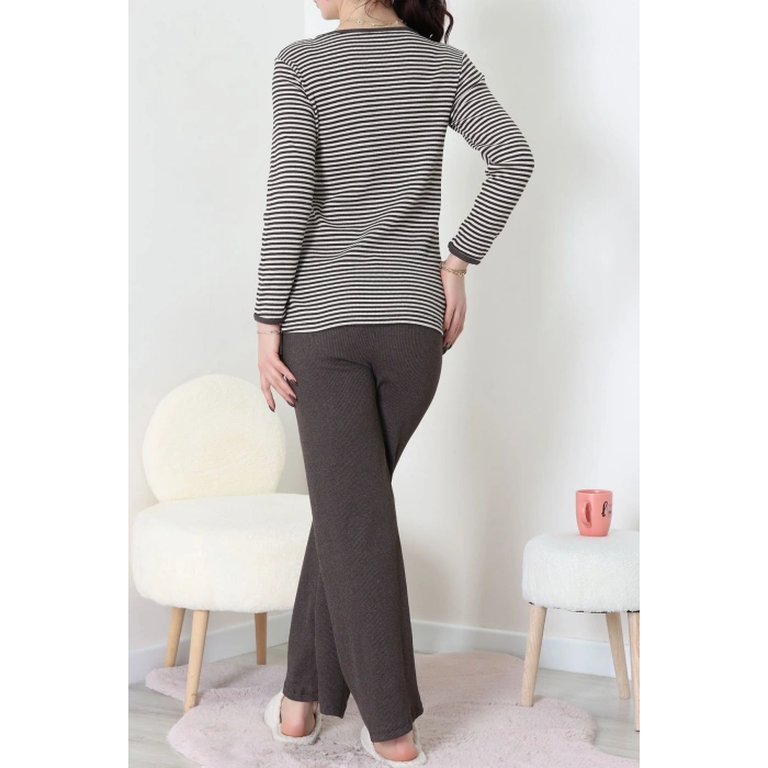 Kaşkorse Pijama Takımı Kahve - 52141.1567.