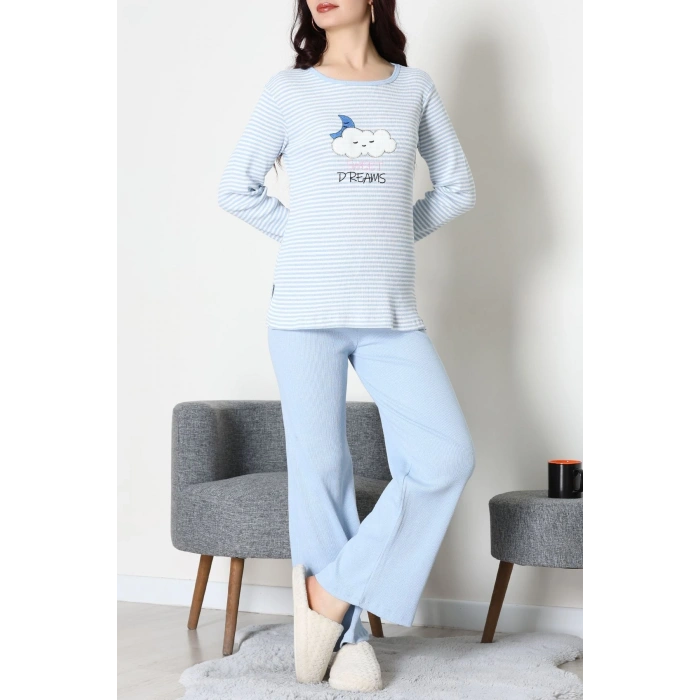 Kaşkorse Pijama Takımı Mavi - 52141.1567.