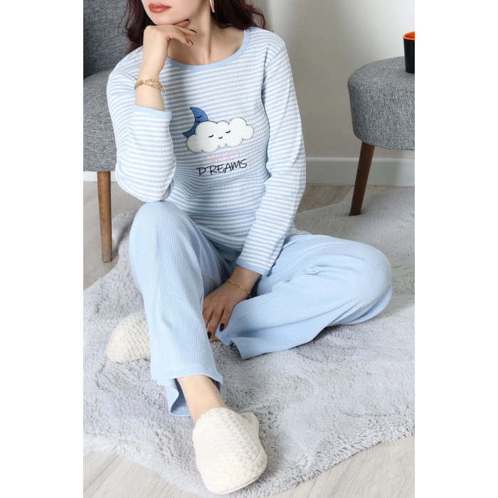 Kaşkorse Pijama Takımı Mavi - 52141.1567.