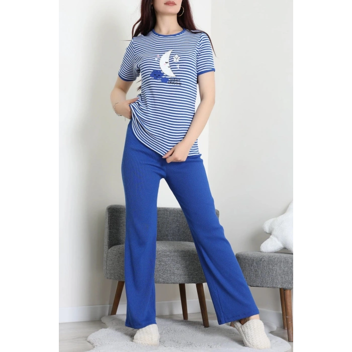 Kaşkorse Pijama Takımı Saks - 52221.1567.