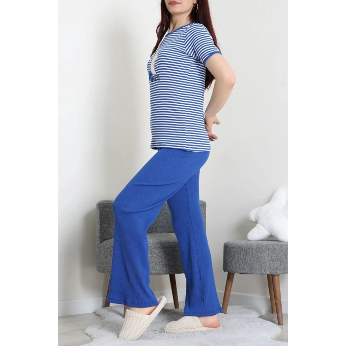 Kaşkorse Pijama Takımı Saks - 52221.1567.