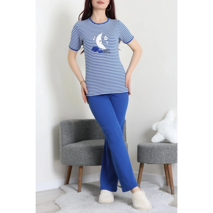 Kaşkorse Pijama Takımı Saks - 52221.1567.