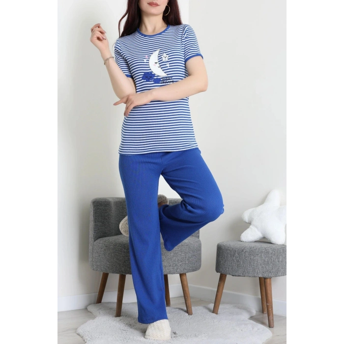 Kaşkorse Pijama Takımı Saks - 52221.1567.