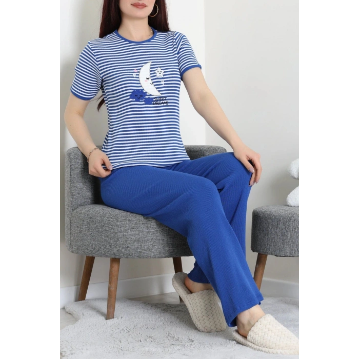 Kaşkorse Pijama Takımı Saks - 52221.1567.